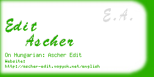edit ascher business card